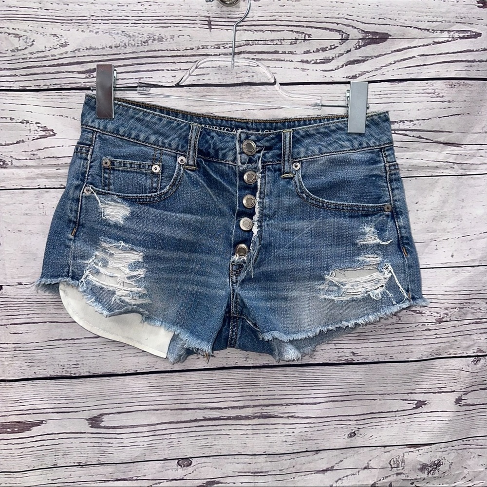 American Eagle Outfitters Womens Hi-Rise Festival Denim Shorts Size 2